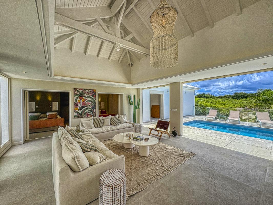 8.Location villa piscine vue mer Saint François Guadeloupe_Pièce de vie vue mer_ 8.Location villa piscine vue mer Saint François Guadeloupe_Pièce de vie vue mer_